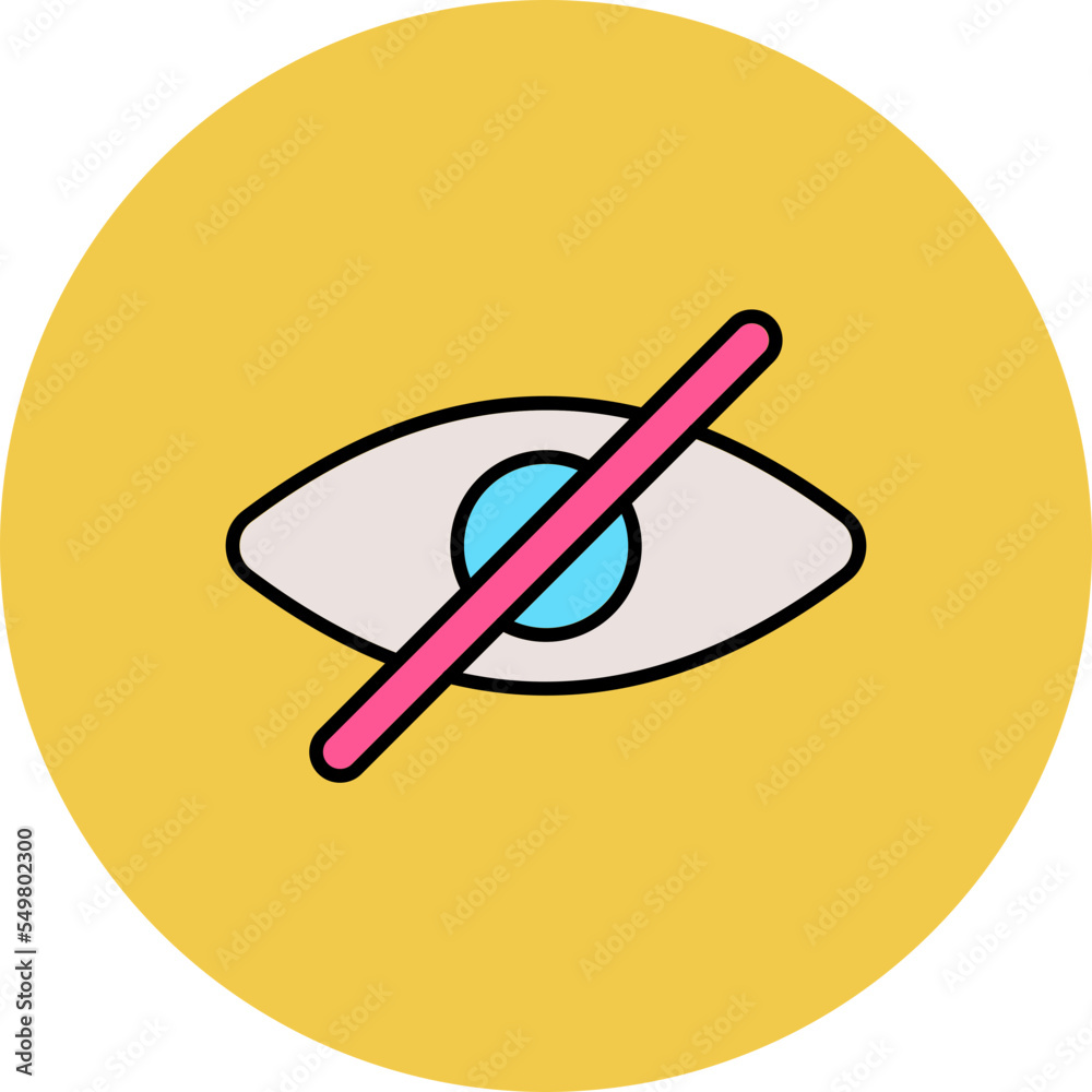 Hide Multicolor Circle Filled Line Icon Hide Multicolor Circle Filled Line Icon