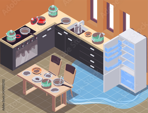 Messy Kitchen Background