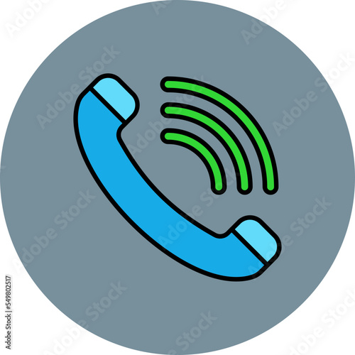 Call Multicolor Circle Filled Line Icon