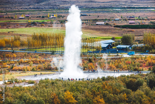 Eruption of the biggest active geyser Strokkur