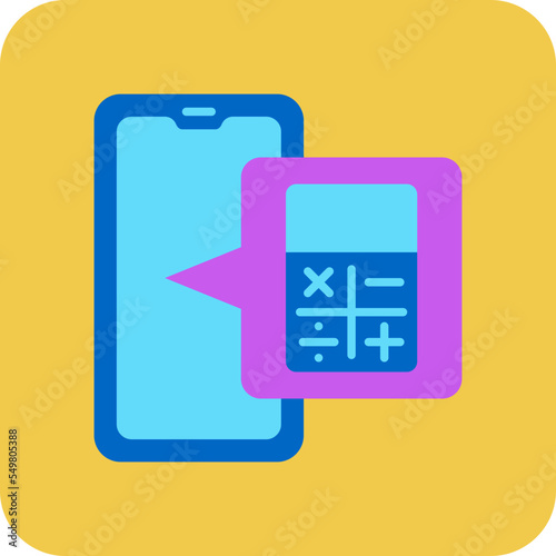 Calculator Multicolor Round Corner Flat Icon