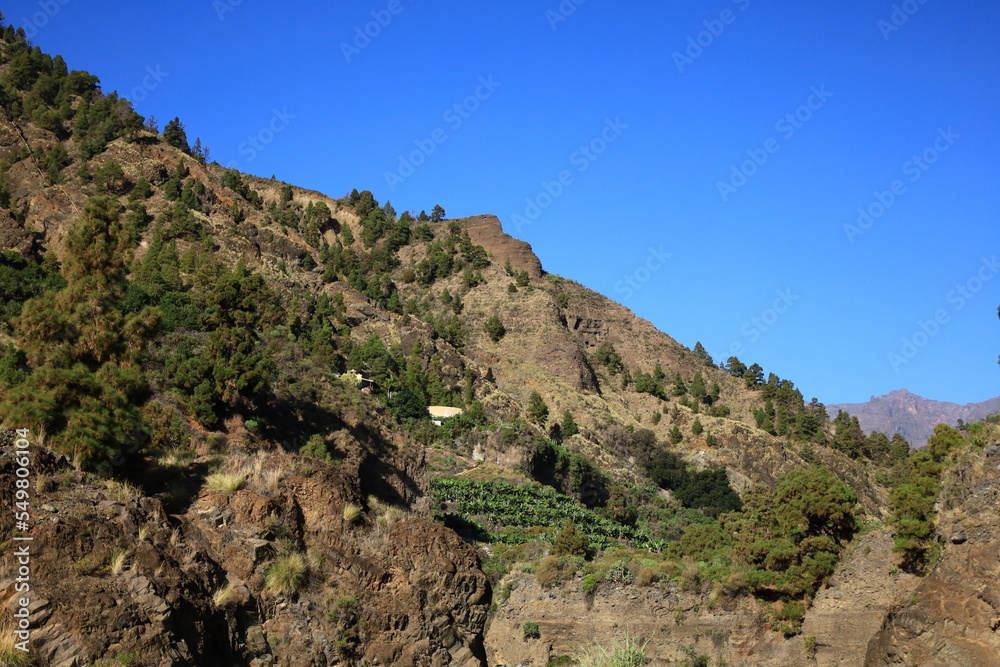 View in the Taburiente Caldera National Park of La Palma

