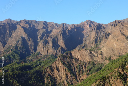 View in the Taburiente Caldera National Park of La Palma 