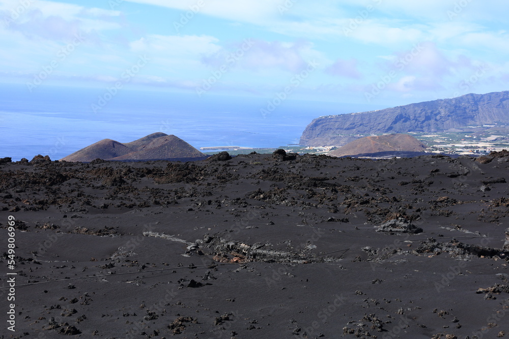 view of the damage caused by the erruption of the volcano of Cumbre Vieja to the palma view of the damage caused by the erruption of the volcano of Cumbre Vieja to the palma