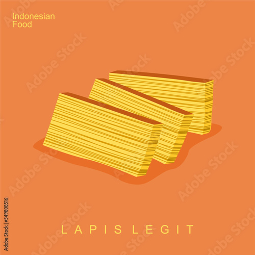 indonesian cake lapis legit illustration stock vector photo