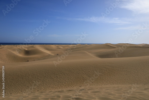 The Maspalomas dunes are sand dunes located on the southern coast of the island of Gran Canaria in the Canary Islands