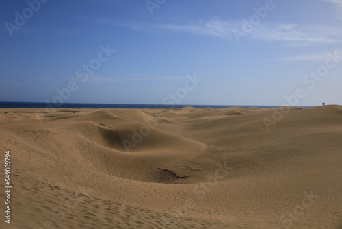 The Maspalomas dunes are sand dunes located on the southern coast of the island of Gran Canaria in the Canary Islands