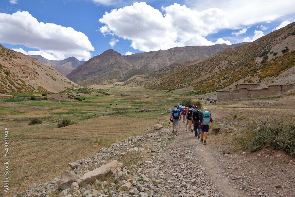 Grande traversée de l'Atlas au Maroc : 18 jours de marche. Vallée des Aït Bougmez, vallée d'Arous, bergeries d'Ikkis