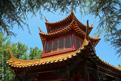 The roof of chinese pavilion - Chinese Garden of Friendship, Sydney, Australia