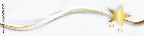 Gold Welle Wellen Band Banner Stern