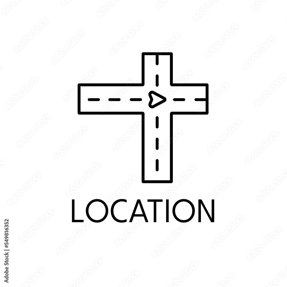 Location thin line icon on white background Location thin line icon on white background