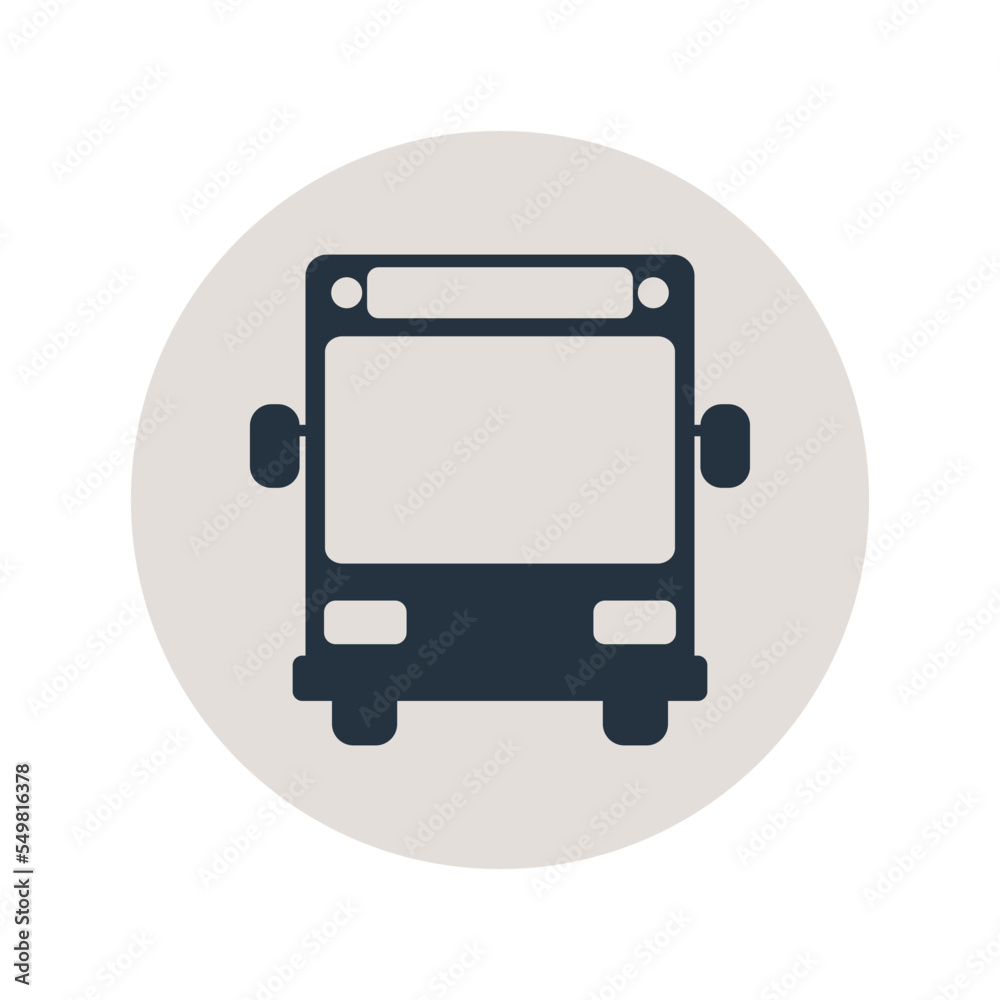 Transporte público. Servicio de transporte urbano o interurbano. Silueta de autobús de pasajeros Transporte público. Servicio de transporte urbano o interurbano. Silueta de autobús de pasajeros