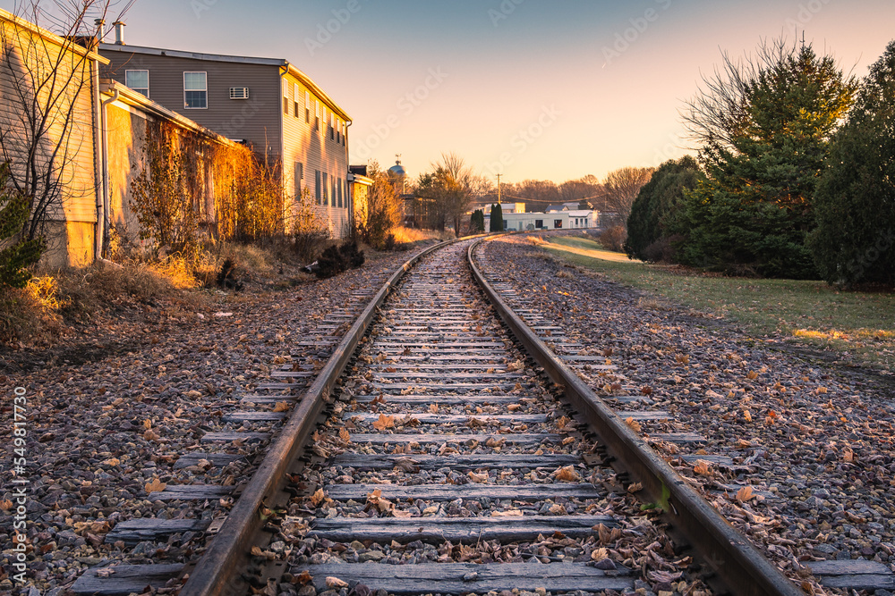 Fototapeta premium railway in the morning