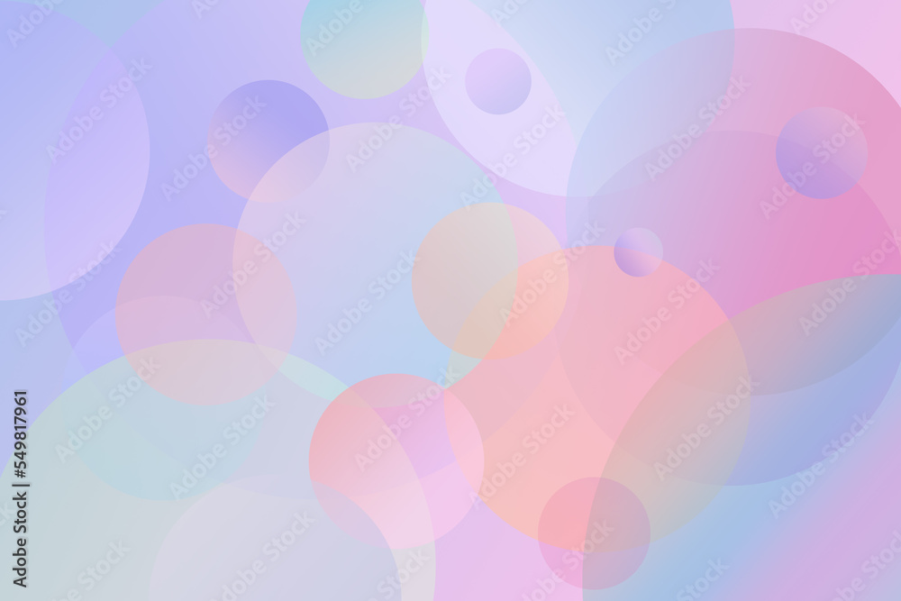 pastel multicolor background with round shapes and free space for text