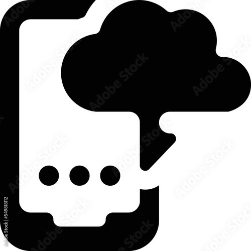 Mobile cloud syncing icon
