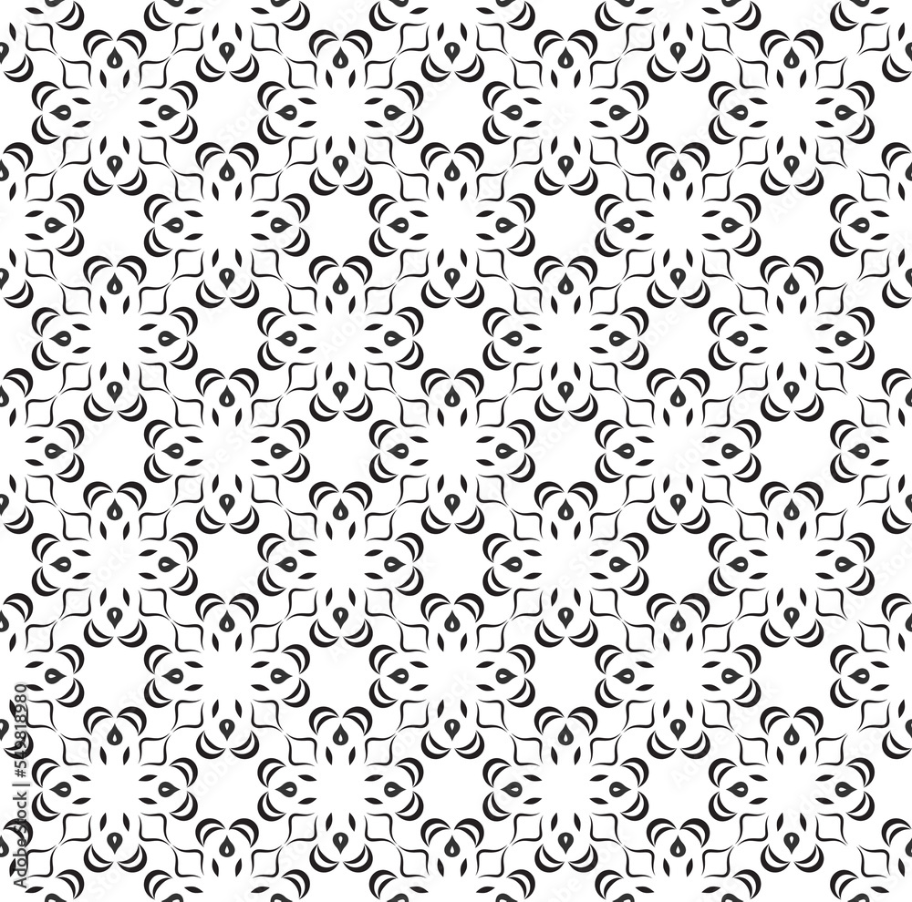 Abstract arabesque asian seamless pattern. Line floral holiday ornamental texture. Artistic geometric background in arab orient style