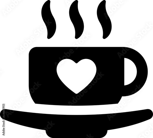 Love coffee icon