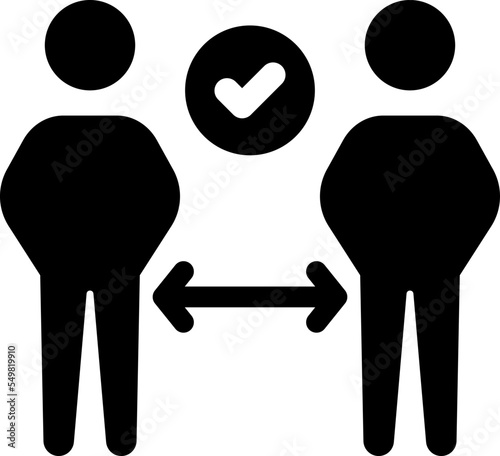 Social distancing icon