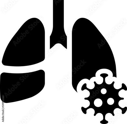 Lungs virus infected icon
