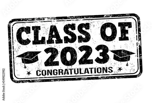 Class of 2023 grunge rubber stamp