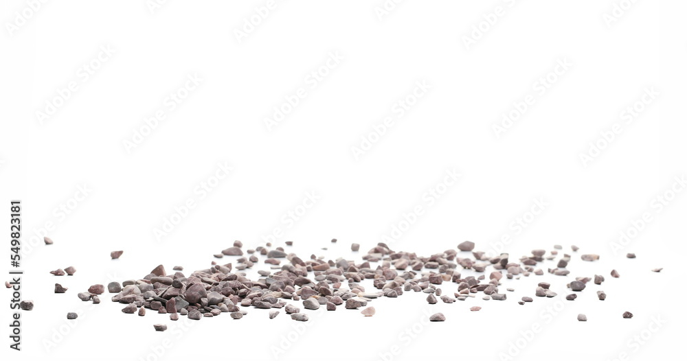 Small Rocks Side View Rocks, stones pile isolated on white background, side view Stock Photo ...