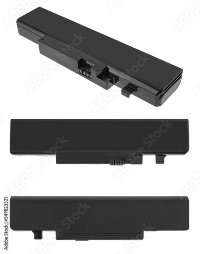 battery for a laptop, a spare part for a computer, on a white background