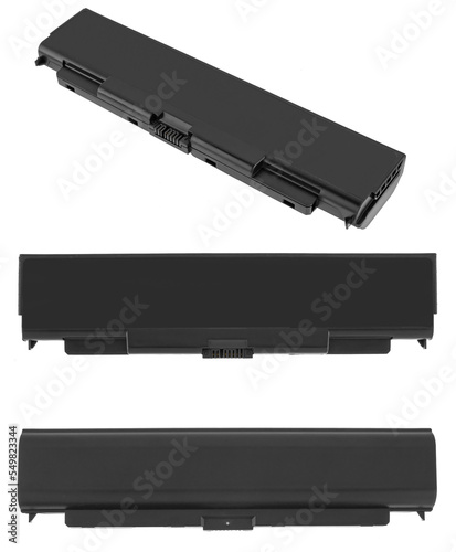 battery for a laptop, a spare part for a computer, on a white background