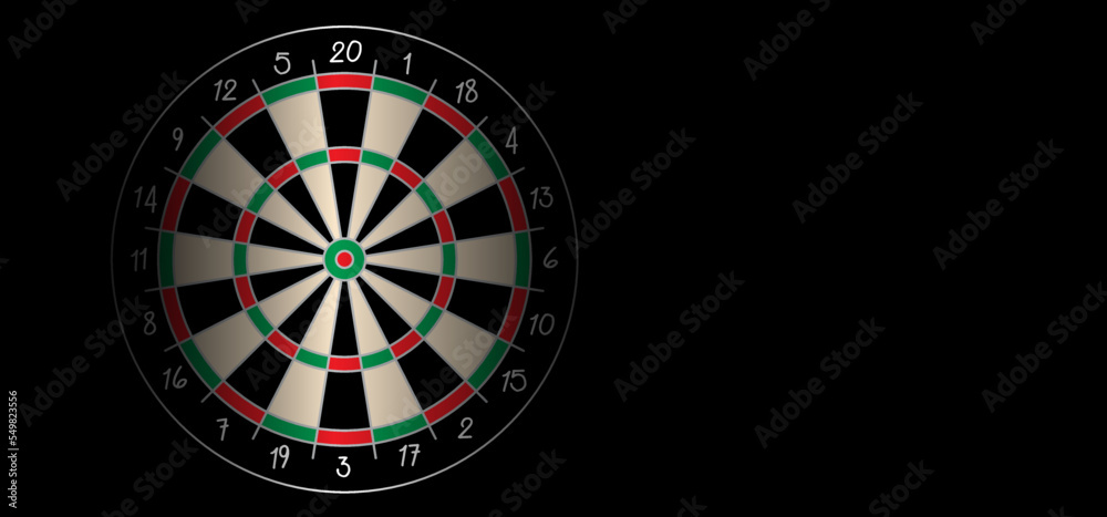 Cartoon dart board symbol. Dartboard icon. color and twenty, black, green or white game board and darts game. goal target competition sign. Sports equipment and arrows. Throw single, double or triple. Cartoon dart board symbol. Dartboard icon. color and twenty, black, green or white game board and darts game. goal target competition sign. Sports equipment and arrows. Throw single, double or triple.