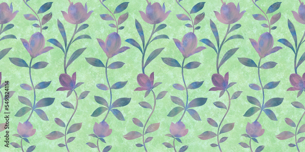Leaves watercolor seamless pattern. abstract botanical background Leaves watercolor seamless pattern. abstract botanical background