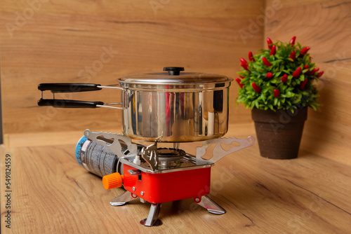 travel gas burner with pot