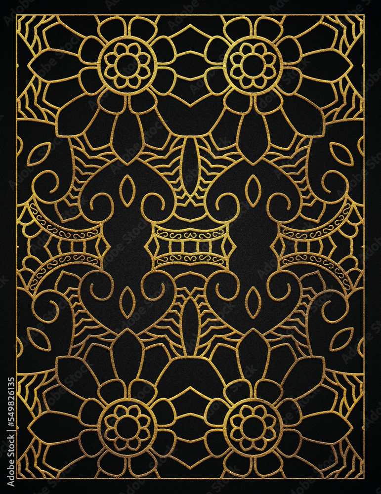 Golden abstract luxury style pattern design