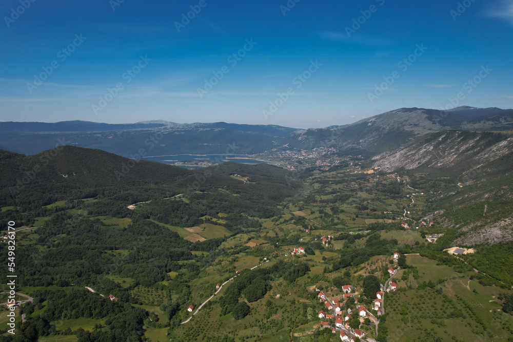 Aerial photo of Bosnia and Herzegovina