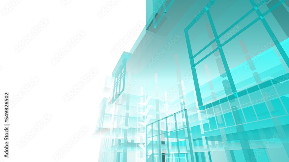 Obraz premium Abstract architecture background 3d illustration