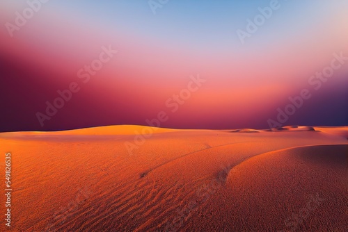 sand dunes in the desert. Generative Ai.