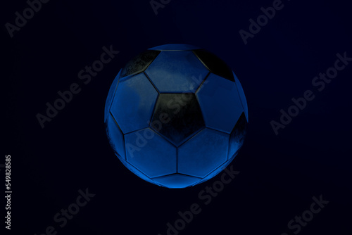 Soccer ball over dark background  3d render