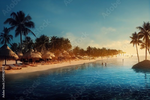 Luxury resort beach hotel