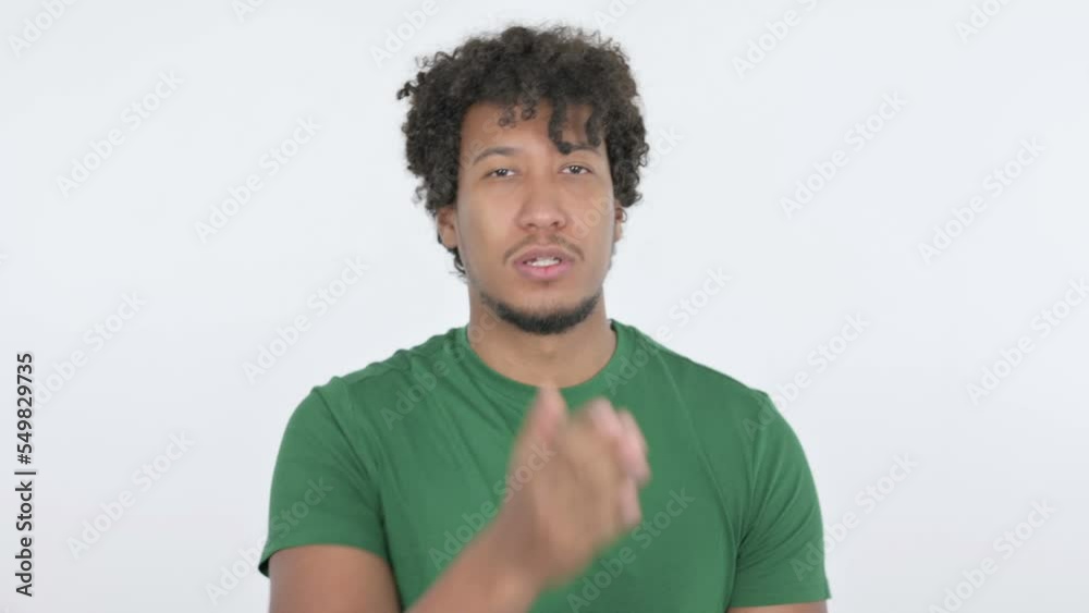 Flying Kiss by African Man on White Background Flying Kiss by African Man on White Background