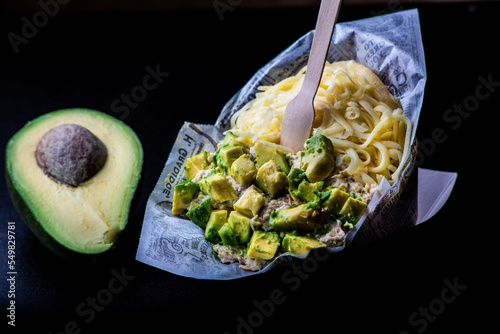 Venezuelan Arepa Reina Pepiada, traditional Venezuelan food photo