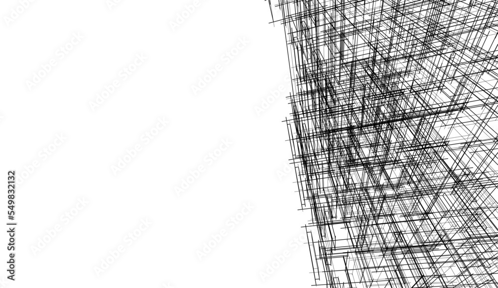 Abstract architecture vector 3d illustration Abstract architecture vector 3d illustration