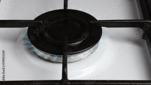 Turning off burning gas burner from main gas pipeline.