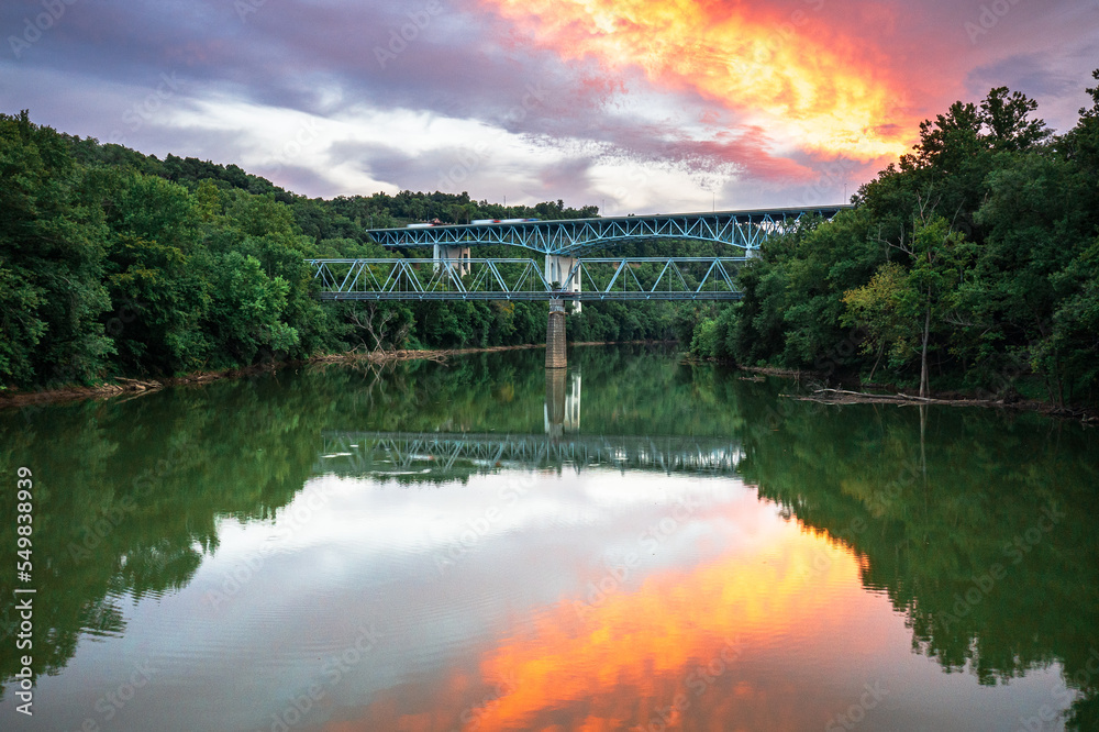 Kentucky River Bridges at Sunset