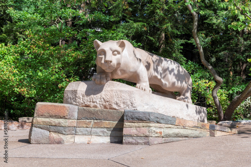 Nittany Lion in the campus of Penn State University, State College, Pennsylvania.	 photo