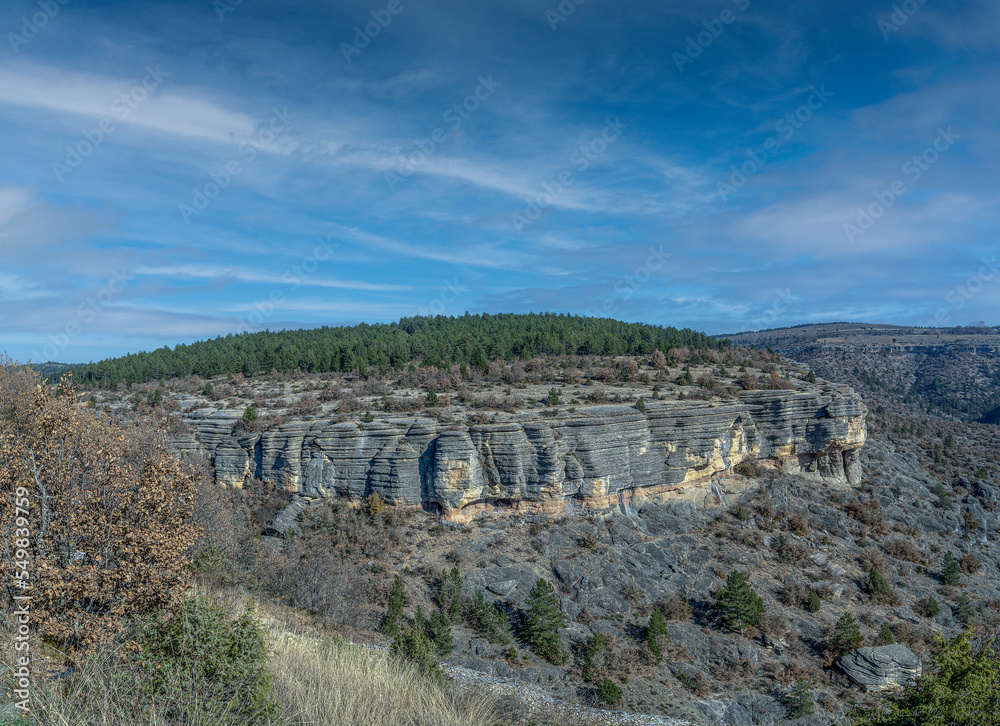Stone terrace in Karabuk, Turkey.Canyon formed by naturally formed stones and trees,beautiful landscape