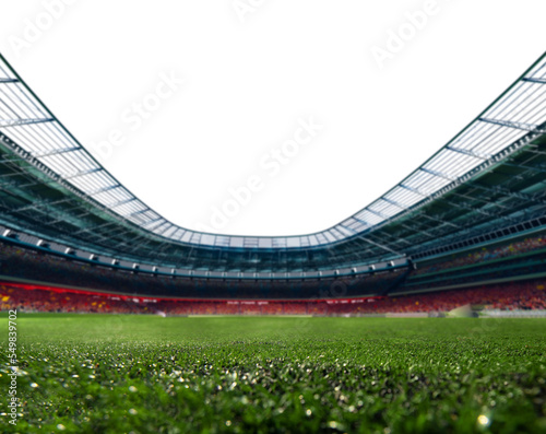 Modern football stadium ready to soccer match © alphaspirit