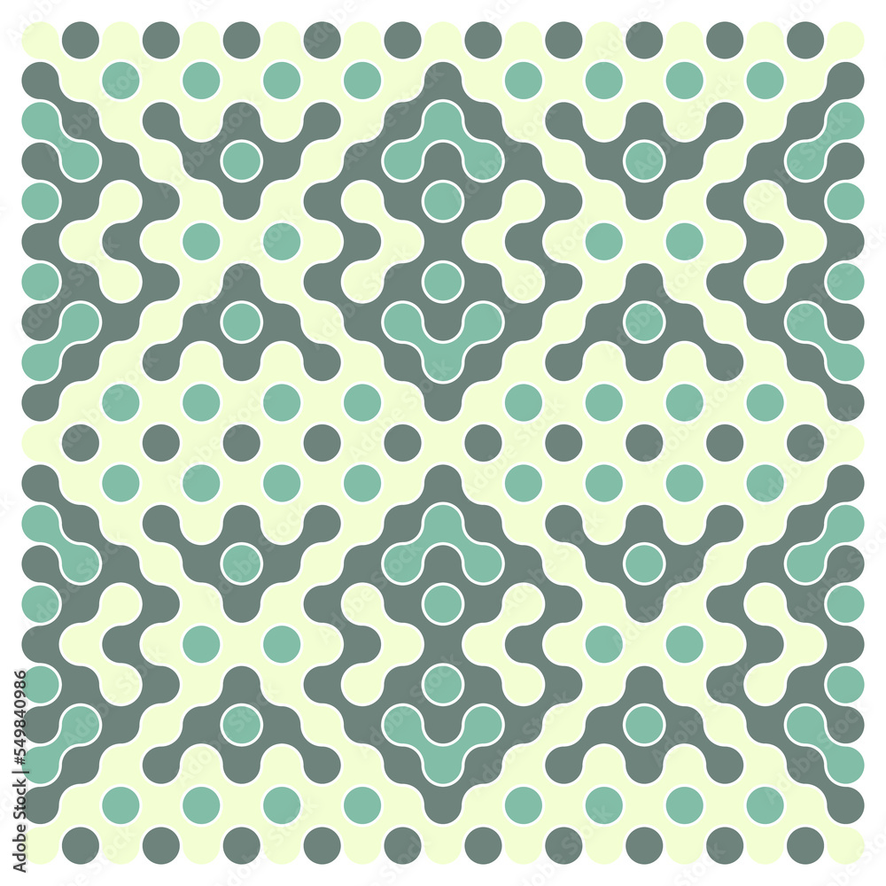 Multicolor truchet tiling connections illustration Multicolor truchet tiling connections illustration