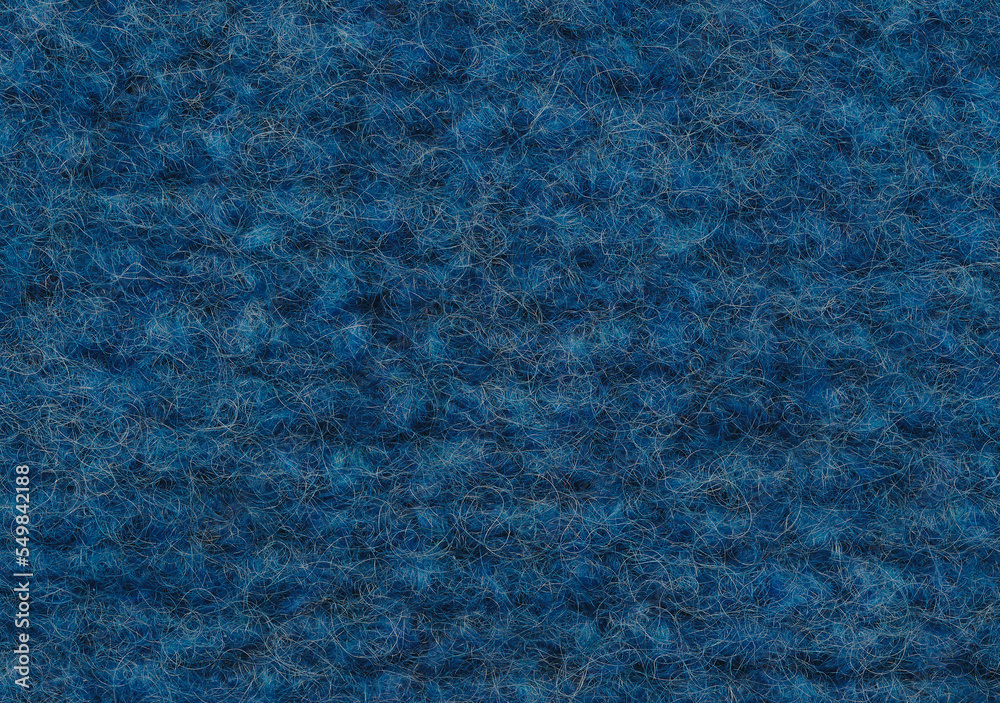 Fabric crocheted and felted from blue wool yarn. Fabric crocheted and felted from blue wool yarn.