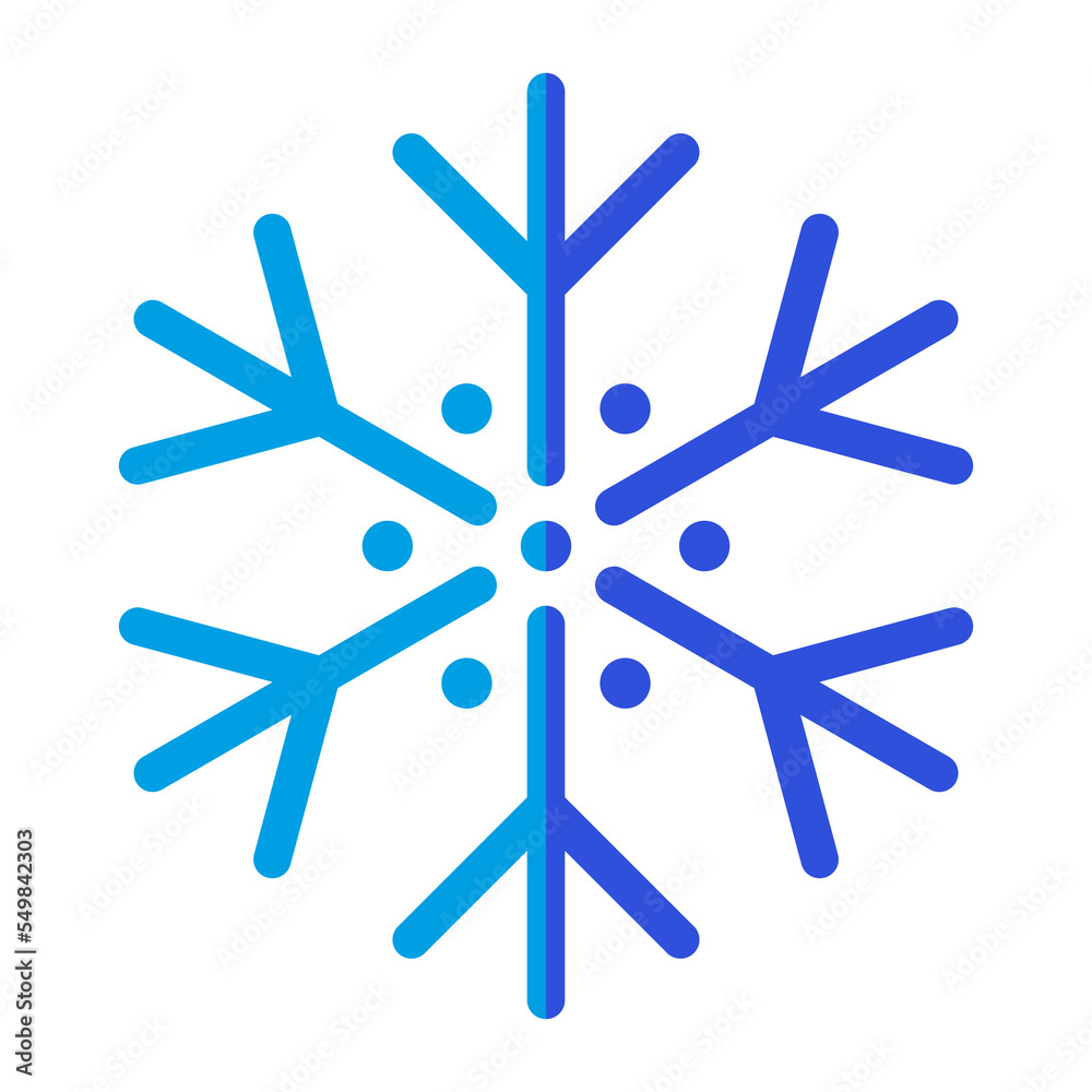 Blue Snowflake Icon. Design Element. Winter Concept. Blue Snowflake Icon. Design Element. Winter Concept.
