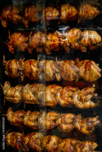 Grilled chicken a Brazilian commercial rotisserie