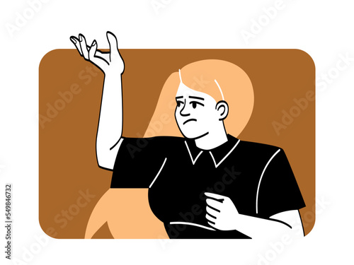 Angry conflicting person