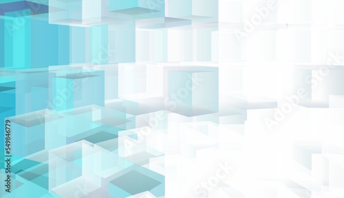 abstract blue background with cubes